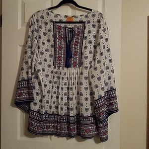 Ruby Rd 2x pleated front blouse